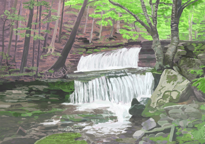 Waterfall at Becker Hollow by Lauren Edmond